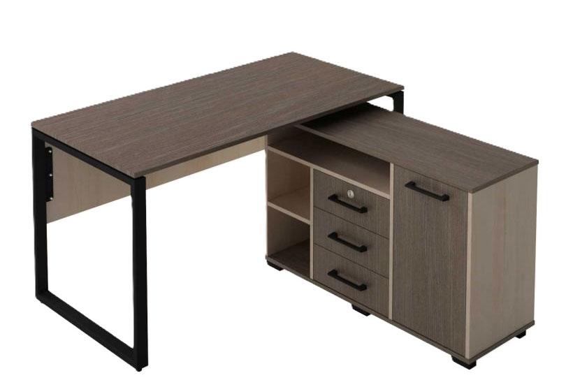 Стіл на посиленому металокаркасі з тумбою для вчителя, АЛМАНТ, 1400х700х740 мм